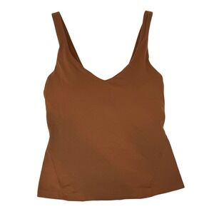 Lululemon Align Tank Top Brown V Neck Racerback Athletic Women's Size 4